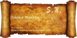 Sáska Mónika névjegykártya