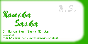 monika saska business card